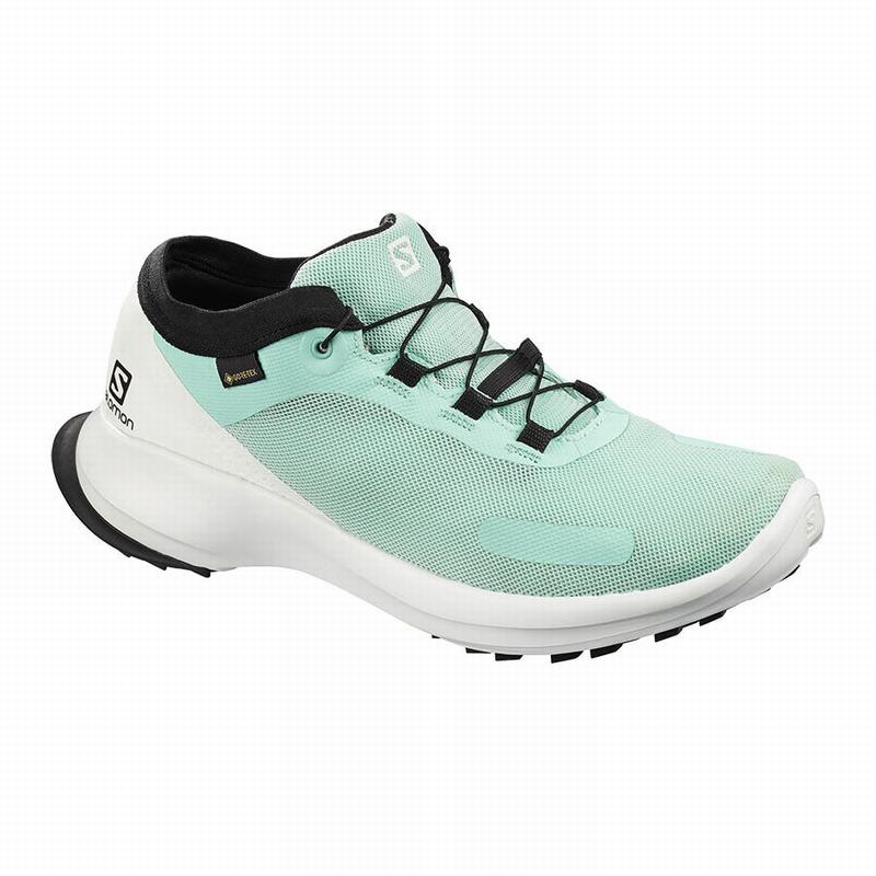 Salomon Singapore Womens Trail Running Shoes - SENSE FEEL GTX W Turquoise/White | 81672-HVOS